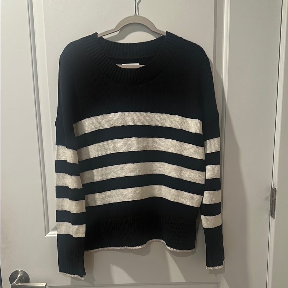 Black and White Striped Sweater